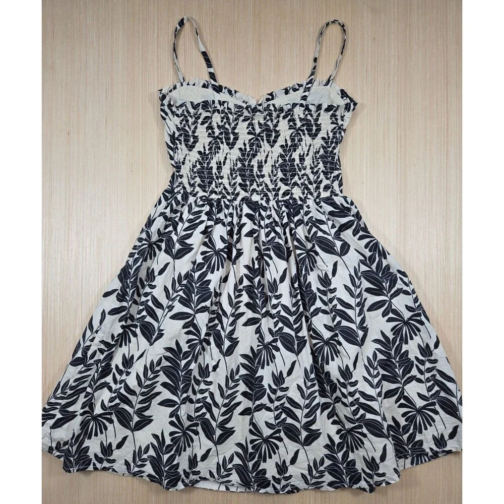 Janie and Jack Girls 16 Palm Floral Sweetheart Sundress Black Tan Resort Smocked